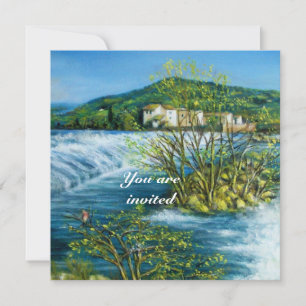 Invitation FLEUVE ARNO ,PAYSAGE DE FLORENCE TOUSCANES Invitat