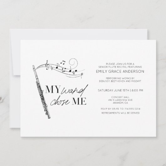 Invitation Flexibilité Considérant Ma baguette Choisissez-moi (Devant)