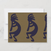 Invitation Flexibilité de la figure Kokopelli - Noir sur Vert (Devant)