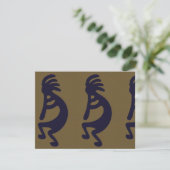 Invitation Flexibilité de la figure Kokopelli - Noir sur Vert (Debout devant)