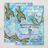 Invitation Flic Flac Fête d'anniversaire de la Sirène Bashing (Devant / Derrière)