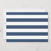 Invitation Flies Temps Marine Bleu Bande Or Photo Graduation (Dos)