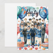 Invitation Flight attendants team Party  (Devant / Derrière)