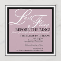 Fling Bachelorette Party Dernière moderne et éléga