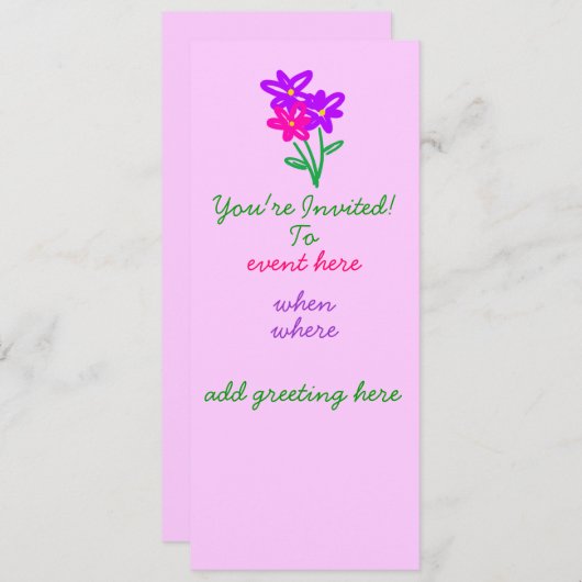 Invitation Fling de printemps (Devant / Derrière)