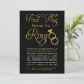 Invitation Fling Faux Parties scintillant Bachelorette (Debout devant)
