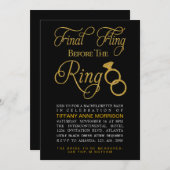 Invitation Fling Faux Parties scintillant Bachelorette (Devant / Derrière)