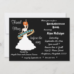 Invitation Fling Final De La Tête De Redhead Avant Les Invita