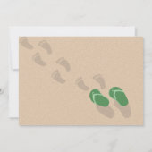 Invitation Flip Flop et Baby shower Flamant rose (Dos)