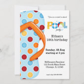 Invitation Flip Flop Pool Party (Devant)