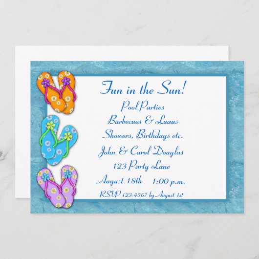 Invitation Flip-Flops (Devant / Derrière)