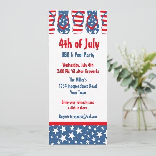 Invitation Flip Flops America (Debout devant)