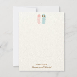 Invitation Flip Flops Beach Wedding Flat Merci Notes