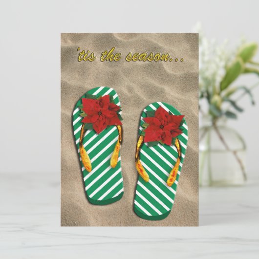Invitation Flip Flops de la fête de Noël (Debout devant)