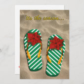 Invitation Flip Flops de la fête de Noël (Devant / Derrière)