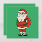 Invitation Flip Flops de Noël du Père Noël (Devant / Derrière)
