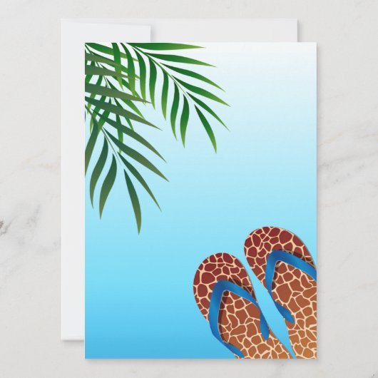 Invitation Flip Flops de plage Réception de mariage (Dos)