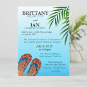 Invitation Flip Flops de plage Réception de mariage (Debout devant)