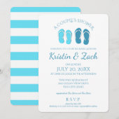 Invitation Flip Flops Douche Couple (Devant / Derrière)