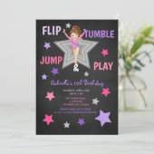 Invitation Flip, Tumble, Jump & Play Gymnastique Anniversaire (Debout devant)