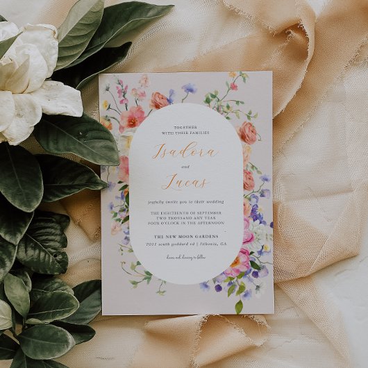 Invitation Flirt Floral Meadow | Mariage d'été