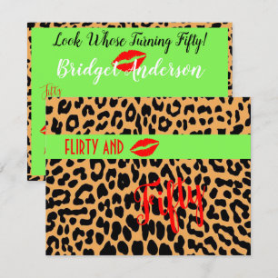 Invitation Flirty 50th Turning Cinquantième fête d'anniversai