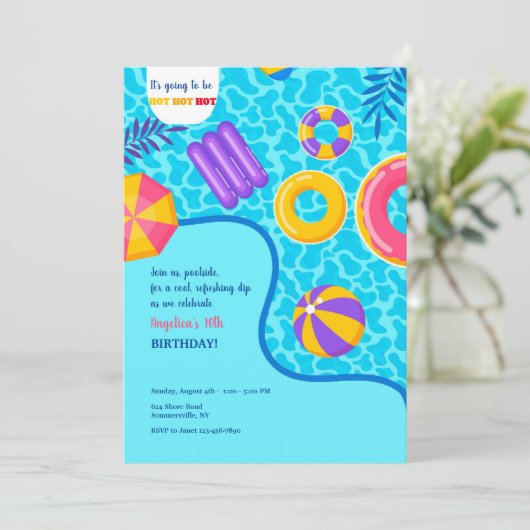 Invitation Floats de la piscine (Debout devant)