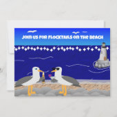 Invitation Flocktails sur la Plage Décontracté | Mouettes Drô (Devant)