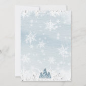 Invitation Flocon de neige baby shower d'hiver Garçon bébé il (Dos)