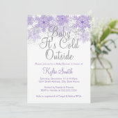 Invitation Flocon de neige Bébé Il fait froid à l'extérieur B (Debout devant)