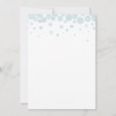 Invitation Flocon de neige blanc Bleu clair Mariage officiel (Dos)