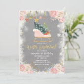 Invitation Flocon de neige blanc Hiver Onederland Anniversair (Debout devant)