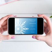 Invitation Flocon de neige blanc sur la Fête des mariées d'hi