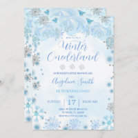 Flocon de neige bleu Anniversaire Hiver Onederland