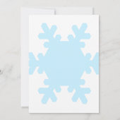 Invitation Flocon de neige Bleu Blanc Classy Élégant Mariage (Dos)
