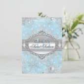 Invitation Flocon de Neige Bleu pour les 16 ans Wo (Debout devant)