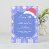 Invitation Flocon de neige congelé Anniversaire d'hiver (Debout devant)