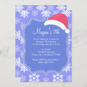 Invitation Flocon de neige congelé Anniversaire d'hiver (Devant / Derrière)