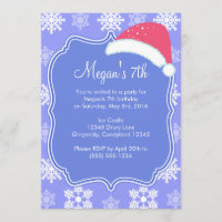 Flocon de neige congelé Anniversaire d'hiver