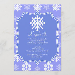 Invitation Flocon de neige congelé hiver Snowman Anniversaire