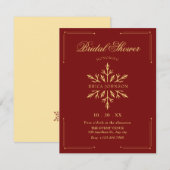 Invitation Flocon de neige de douche de mariée de noël (Devant / Derrière)