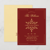 Invitation flocon de neige de fête de Noël (Devant / Derrière)