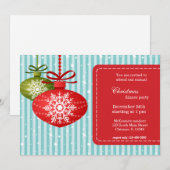 Invitation Flocon de neige de Noël (Devant / Derrière)