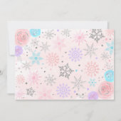 Invitation Flocon de neige d'hiver 1er anniversaire (Dos)