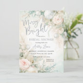 Invitation Flocon de neige d'hiver, douche de mariée joyeuse (Debout devant)