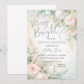 Invitation Flocon de neige d'hiver, douche de mariée joyeuse (Devant / Derrière)