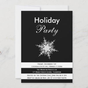 Invitation Flocon de neige dramatique Entreprise Fête Invitat