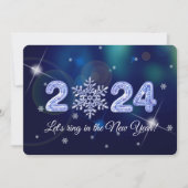 Invitation Flocon de neige du Nouvel An 2024 (Devant)