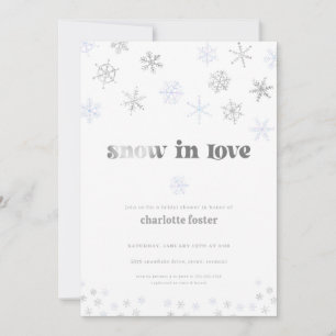 Invitation Flocon de neige en amour Nuptiale Douche Invitatio