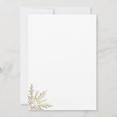 Invitation Flocon de neige en or sur brunch post-mariage hive (Dos)